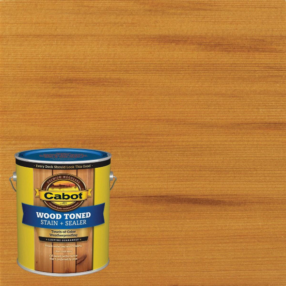 140.0019202.007 Cabot VOC Wood Toned Deck & Siding Exterior Stain & Sealer, Cedar, 1 Gal.