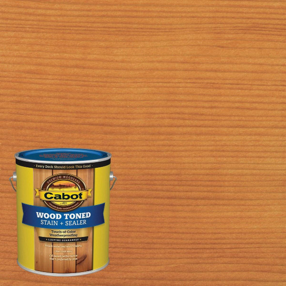 140.0019205.007 Cabot VOC Wood Toned Deck & Siding Exterior Stain & Sealer, Pacific Redwood, 1 Gal.