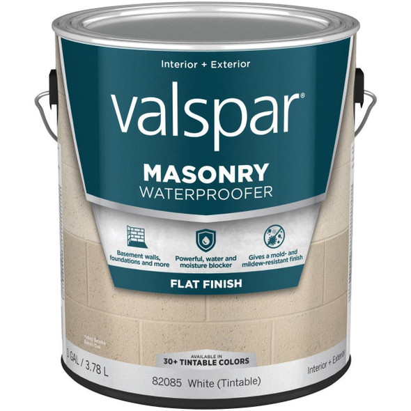 024.0082085.007 Valspar White Latex Masonry Waterproofer, 1 Gal.