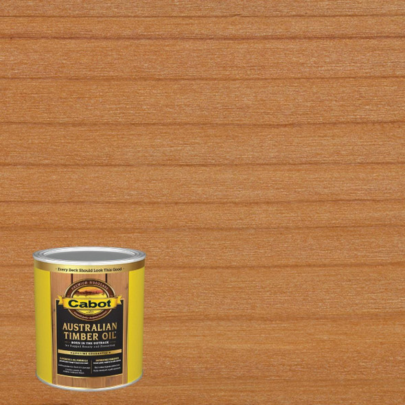 140.0003458.005 Cabot Australian Timber Oil Translucent Exterior Oil Finish, Honey Teak, 1 Qt.