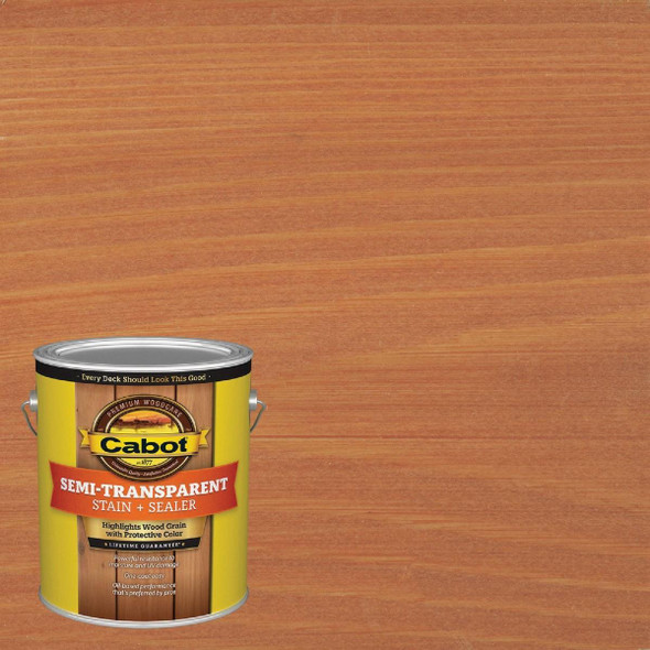 140.0000380.007 Cabot Semi-Transparent Deck & Siding Exterior Stain & Sealer, Redwood, 1 Gal.