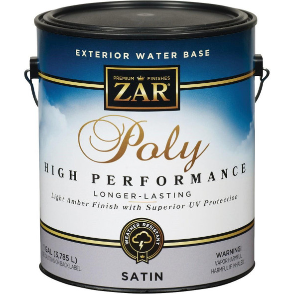 32713 ZAR Satin Clear Exterior Polyurethane, 1 Gal.