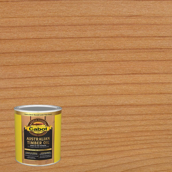 140.0003400.005 Cabot Australian Timber Oil Translucent Exterior Oil Finish, Natural, 1 Qt.