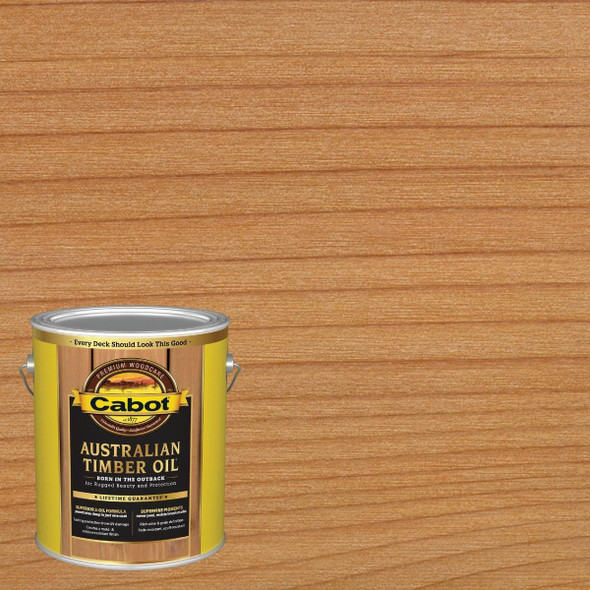 140.0003400.007 Cabot Australian Timber Oil Translucent Exterior Oil Finish, Natural, 1 Gal.