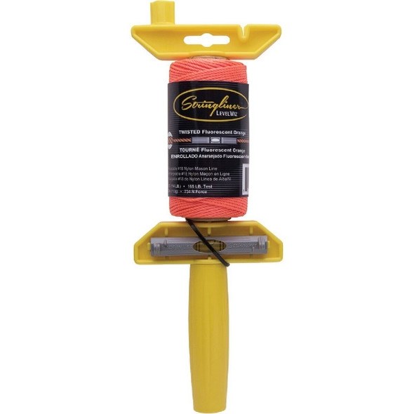 24106 Stringliner LevelWiz 270 Ft. Fluorescent Orange Twisted Nylon Mason Line Reel
