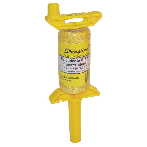 25150 Stringliner PRO 250 Ft. Yellow Braided Nylon Mason Line Reel