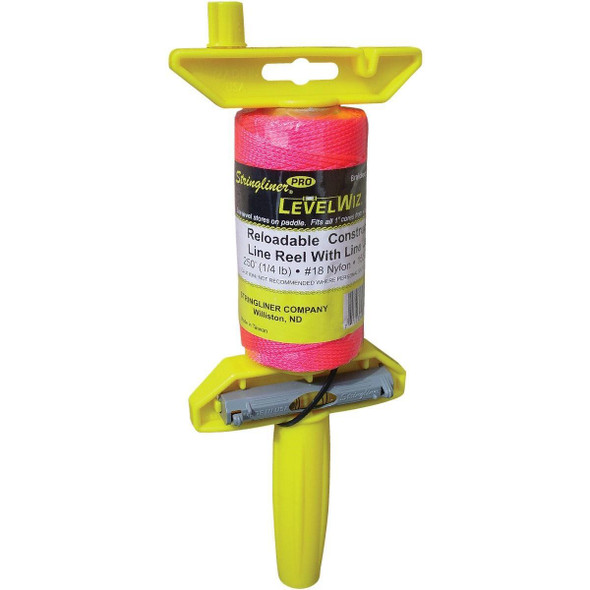 24162 Stringliner LevelWiz 270 Ft. Fluorescent Pink Twisted Nylon Mason Line Reel
