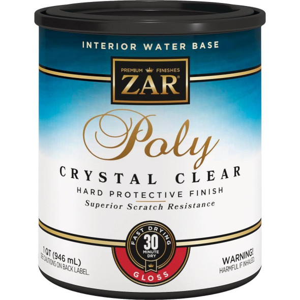 32412 ZAR Aqua Gloss Water-Based Interior Polyurethane, 1 Qt.