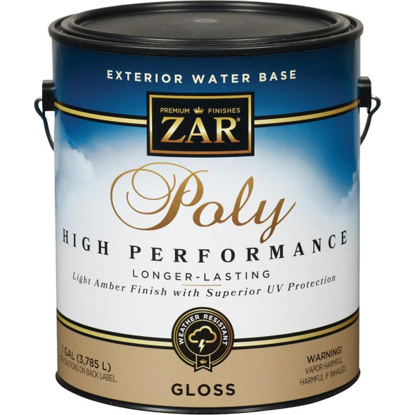 32613 ZAR Gloss Clear Exterior Polyurethane, 1 Gal.