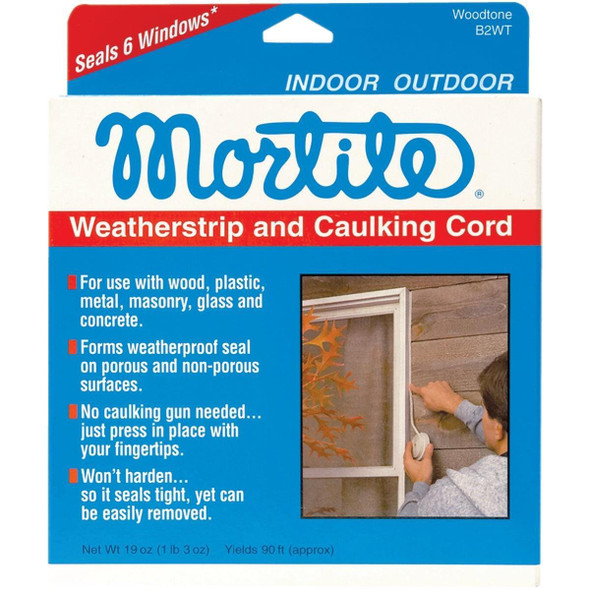 B2WT Mortite 90 Ft. Woodtone 19 Oz Weatherstrip & Caulking Cord
