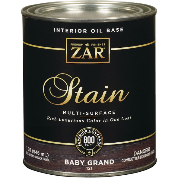12112 ZAR Oil-Based Wood Stain, Baby Grand, 1 Qt.