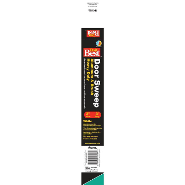 SB36WHDB 2 In. W. x 36 In. L. Aluminum Door Sweep