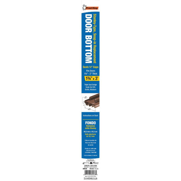 UDS36 Frost King 1.75 In. W. x 0.50 In. H. x 36 In. L. Brown Vinyl Door Bottom For Stanley Door