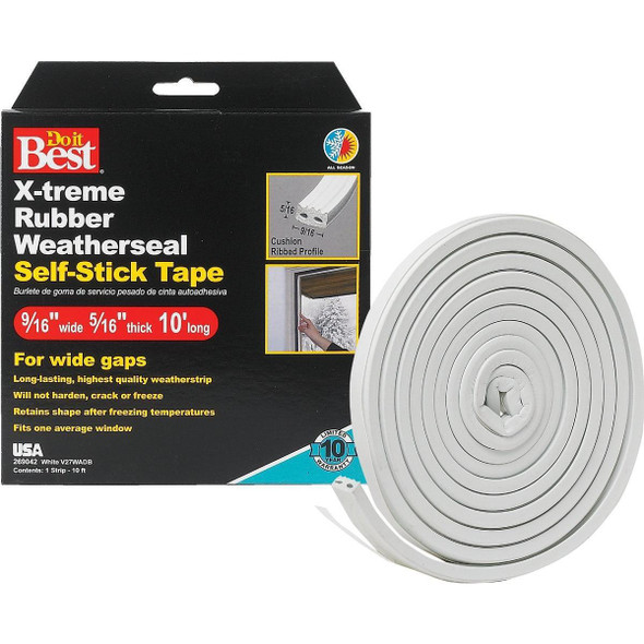 V27WADB 9/16 In. x 10 Ft. White Wide Weatherseal Tape