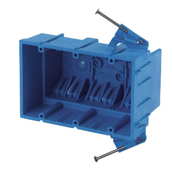 BH353A Carlon SuperBlue 3-Gang Thermoplastic Molded Wall Box
