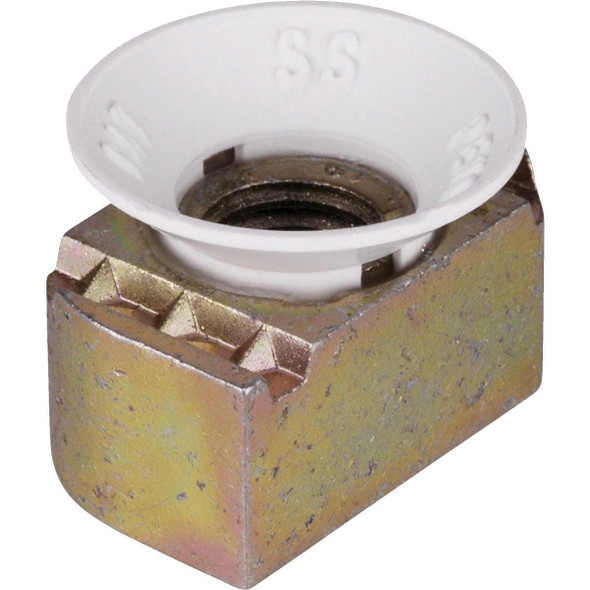 ZCM100-1/4-10 Superstrut 1/4 In. Nylon Cone Case Hardened Steel Nut Channel Nut
