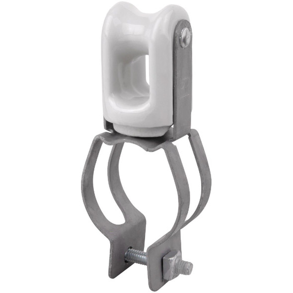 W31 Carlon 1-1/4 In. to 1-1/2 In. Pipe Mount Porcelain & Steel Wire Holder