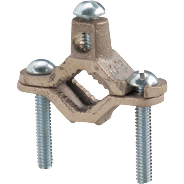 L160B1 Steel City 1/2 In. to 1 In. #8 & #4 AWG Set Screw Ground Ground Clamp
