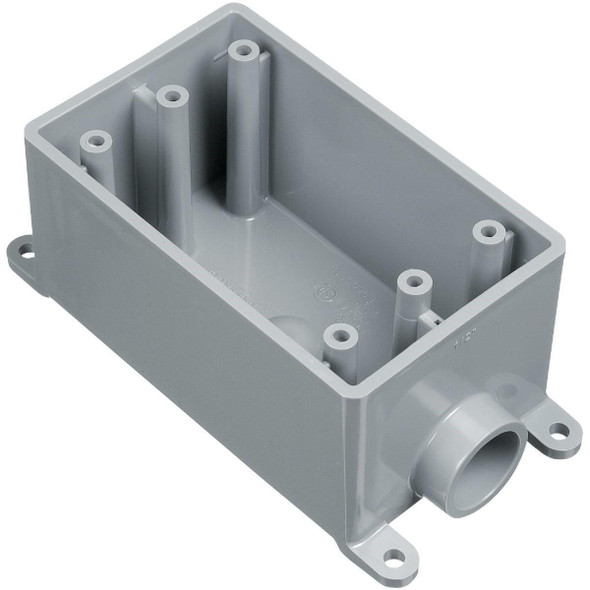 E980DFNCTN Carlon 1-Gang PVC Molded Rigid Non-Metallic Dead-End Termination Wall Box, 1/2 In. Outlet