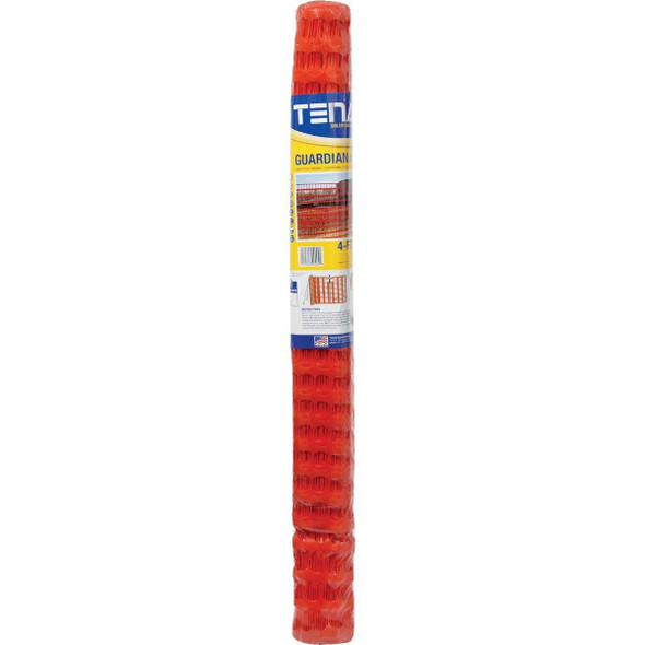 82099904AC Tenax Guardian 4 Ft. H. x 50 Ft. L. Polyethylene Safety Fence, Orange