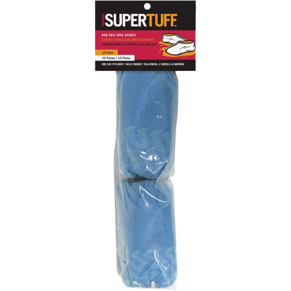 54310/6 Trimaco SuperTuff 1 Size Fits Most Non-Skid Polypropylene Blue Shoe Guard (10-Pack)