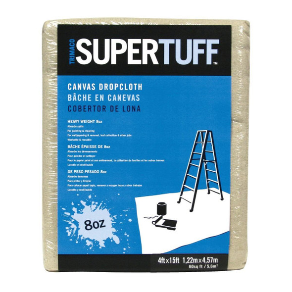 58908 Trimaco SuperTuff Canvas 4 Ft. x 15 Ft. 8 Oz. Drop Cloth