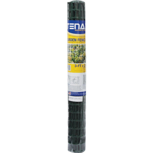 2A140091 Tenax 3 Ft. H. x 25 Ft. L. High-Density Polyethylene Garden Fence, Green
