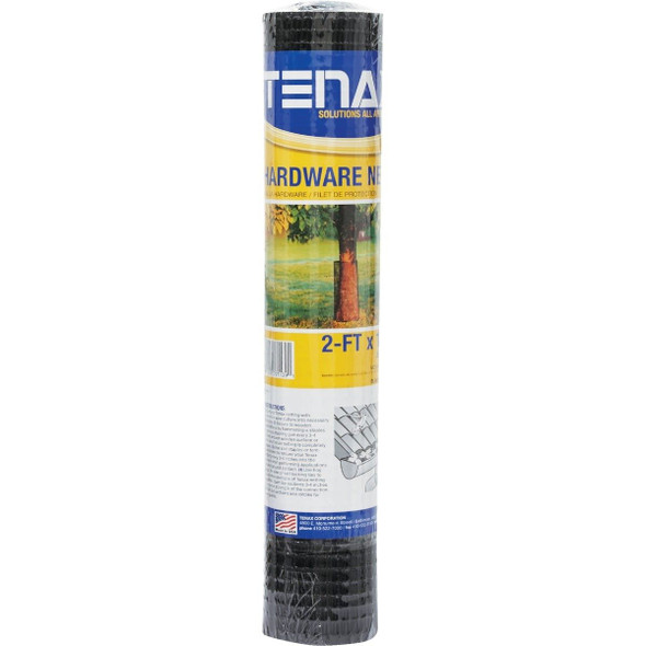 62073079 Tenax 2 Ft. H. x 15 Ft. L. Plastic Hardware Netting Garden Fence, Black