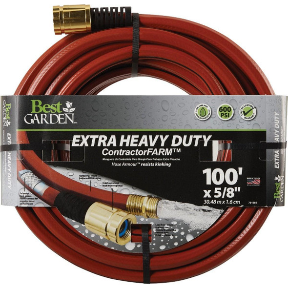 DBELCF58100 Best Garden 5/8 In. Dia. x 100 Ft. L. Drinking Water Safe Contractor Hose