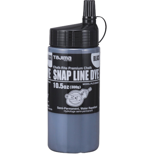 PLC3BK300 Tajima 10-1/2 Oz. Black Snap-Line Dye Chalk Line Chalk