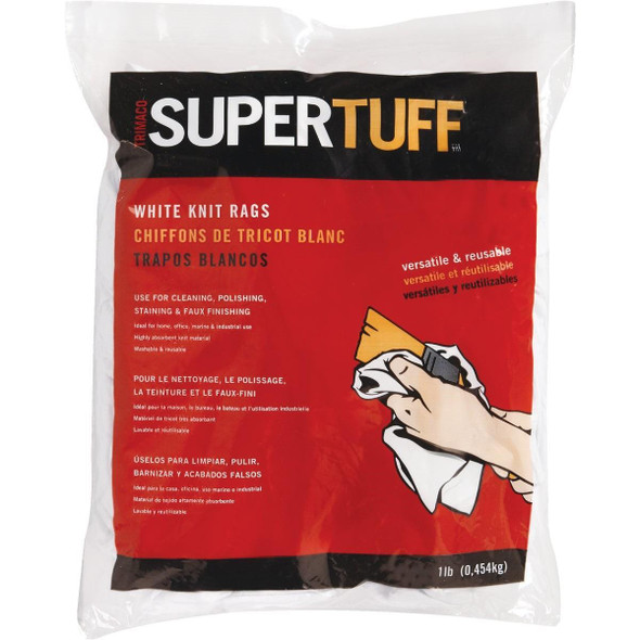 10844 Trimaco SuperTuff 1 Lb. White Staining Rags