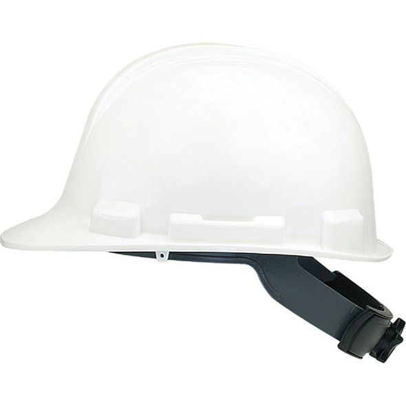 SWX00346 Safety Works White Cap Style Wheel Ratchet Hard Hat