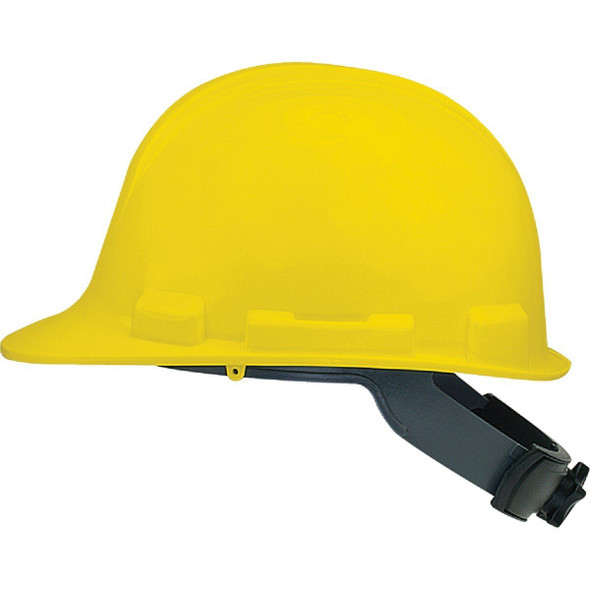 SWX00347 Safety Works Yellow Cap Style Wheel Ratchet Hard Hat