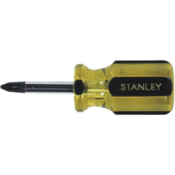 64-105-A Stanley 100 PLUS #2 x 1-3/16 In. Stubby Phillips Screwdriver w/Blk Oxide Tip