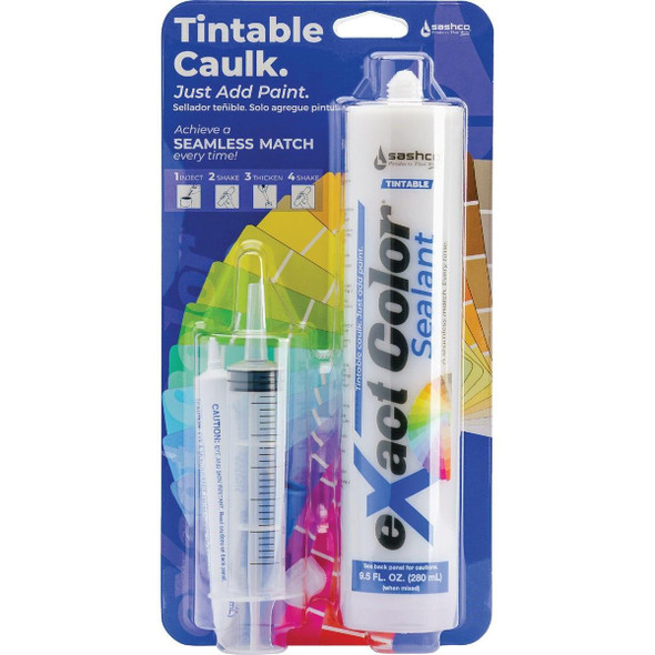 12010 Sashco eXact color 9.5 Oz. Tint Base Tintable Acrylic Latex Caulk