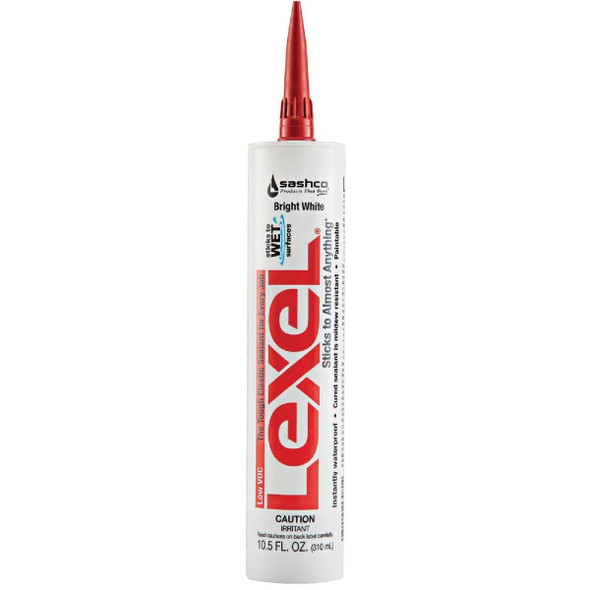 13030 Sashco Lexel 10.5 Oz. Caulk Polymer Sealant, Bright White