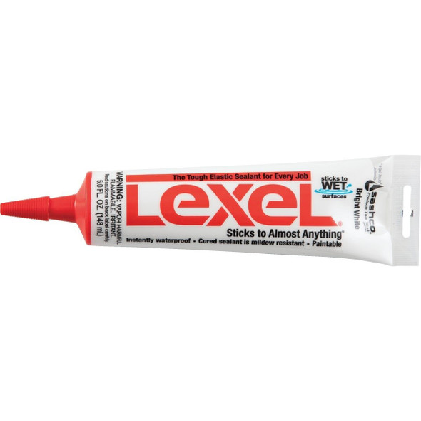 13033 Sashco Lexel 5 Oz. Caulk Polymer Sealant, Bright White