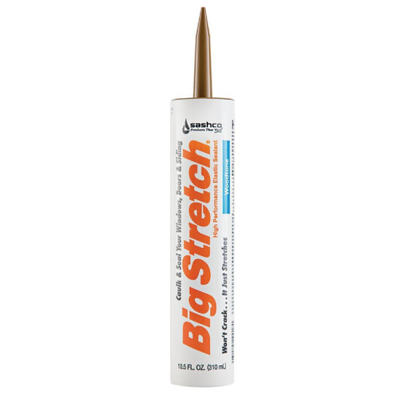 10018 Sashco Big Stretch 10.5 Oz. Acrylic Elastomeric Caulk, Woodtone