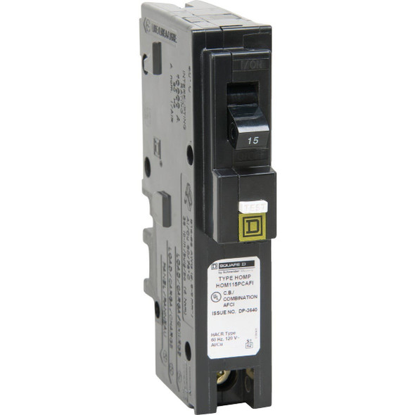 HOM115PCAFIC Square D Homeline 15A Single-Pole CAFCI Plug-On Neutral Combination Arc Fault Breaker