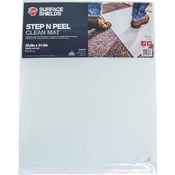 DG30WM Surface Shields Step N Peel Clean Mat 25.5 In. x 31.5 In. Floor Protector