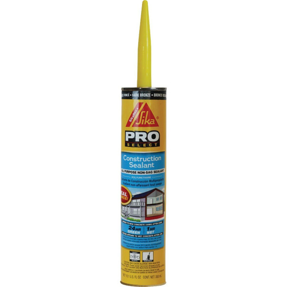 515310 Sikaflex Sika 10.1 Oz. Pro Select Construction Polyurethane Sealant, Dark Bronze