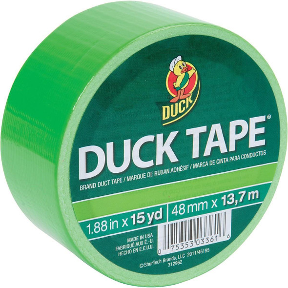 1265018 Duck Tape 1.88 In. x 15 Yd. Colored Duct Tape, Neon Lime