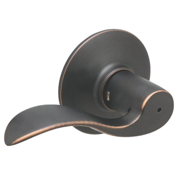 F40ACC716 Schlage Aged Bronze Accent Privacy Door Lever