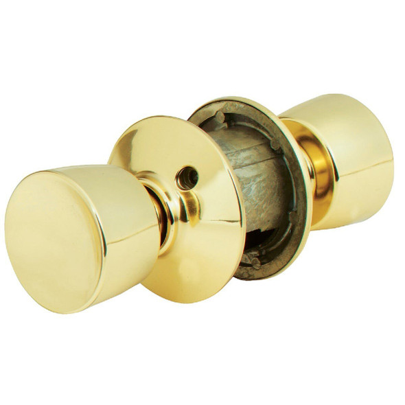 F10VBEL605 Schlage Bell Bright Brass Hall & Closet Door Knob