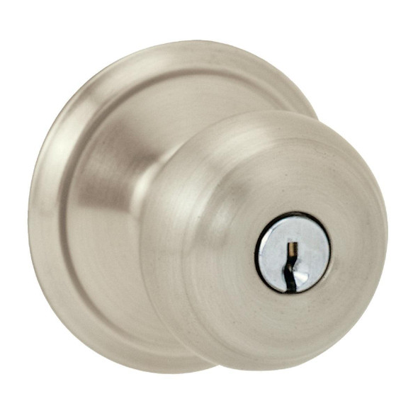 F51AGEO619 Schlage Georgian Satin Nickel Entry Door Knob