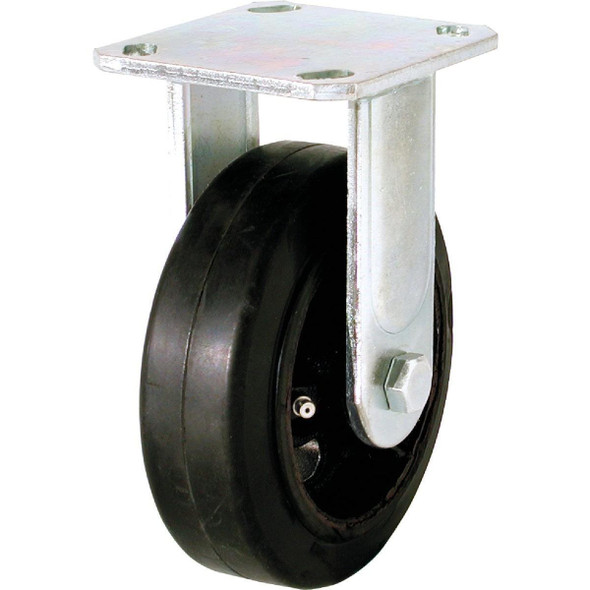 9494 Shepherd 6 In. Mold-On Rubber Medium-Heavy Duty Rigid Plate Caster