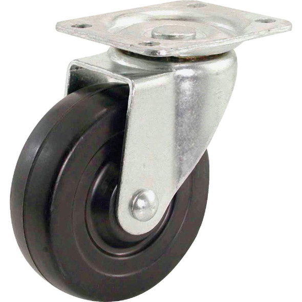 9629 Shepherd 4 In. General-Duty Soft Rubber Swivel Plate Caster
