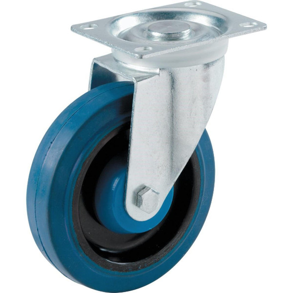9260 Shepherd 4 In. Elastic Rubber General-Duty Swivel Plate Caster