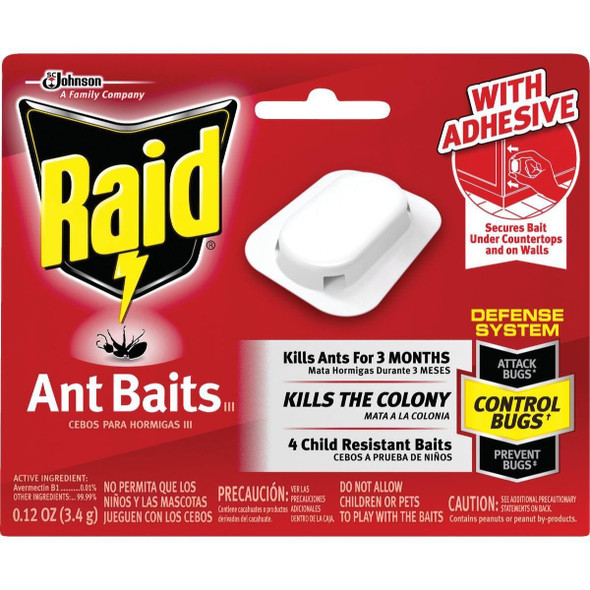 76746 Raid 0.24 Oz. Solid Ant Bait Station (4-Pack)