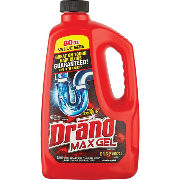 40109 Drano 80 Oz. Pro Strength Max Gel Drain Cleaner